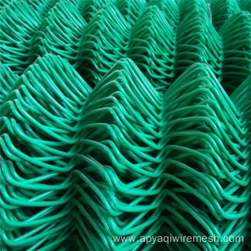 PVC Coated Diamond Mesh Wire Chain Link Fence